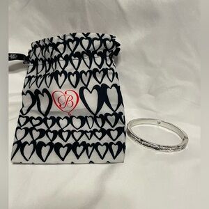 Brighton Silver Tone Hinged Bangle Bracelet